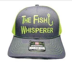 The Fish Whisperer Curved Bill Snapback Direct Embroidered…